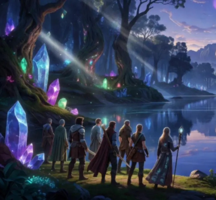 Eksploracja ogromnego świata fantasy w grze RPG z magicznymi krajobrazami